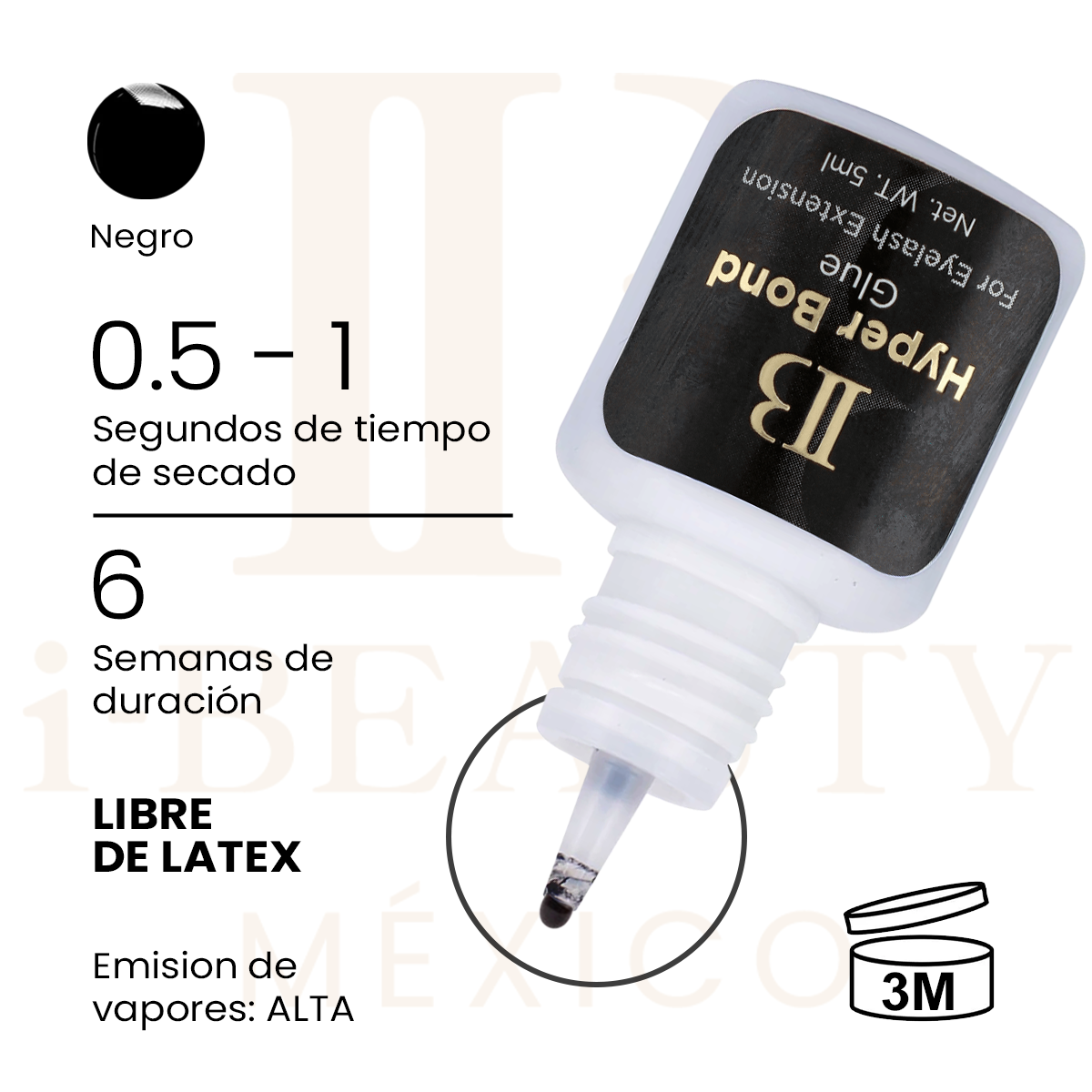 Tiempo de secado del adhesivo hyper bond ib y tiempo de retención