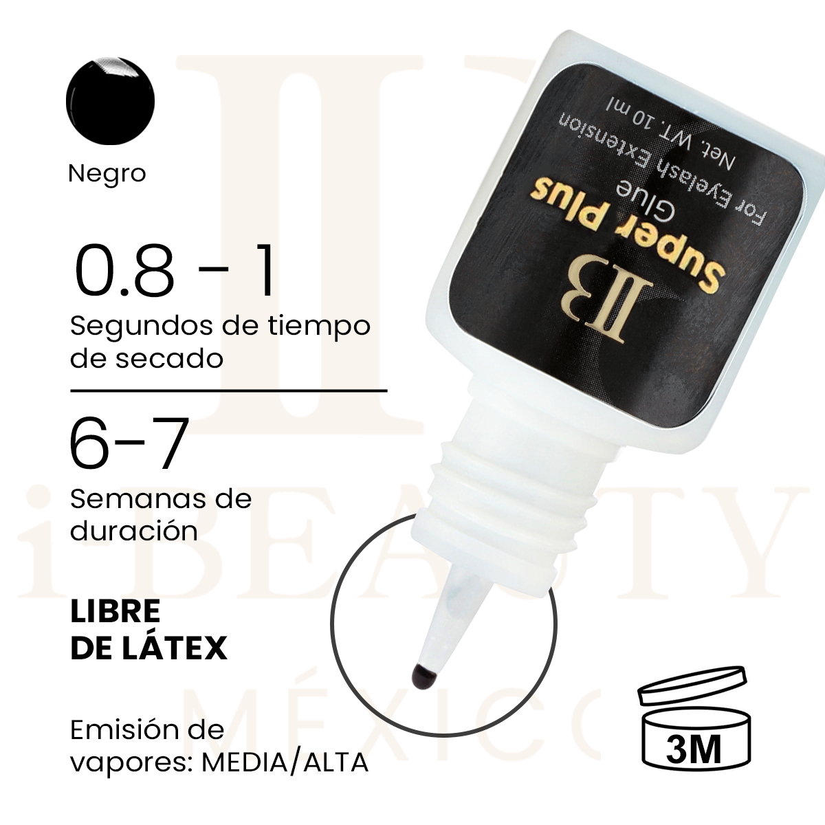 Tiempo de secado del pegamento ib tapa dorada Super Plus para extensiones de pestañas 